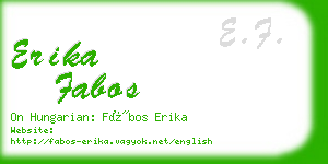 erika fabos business card